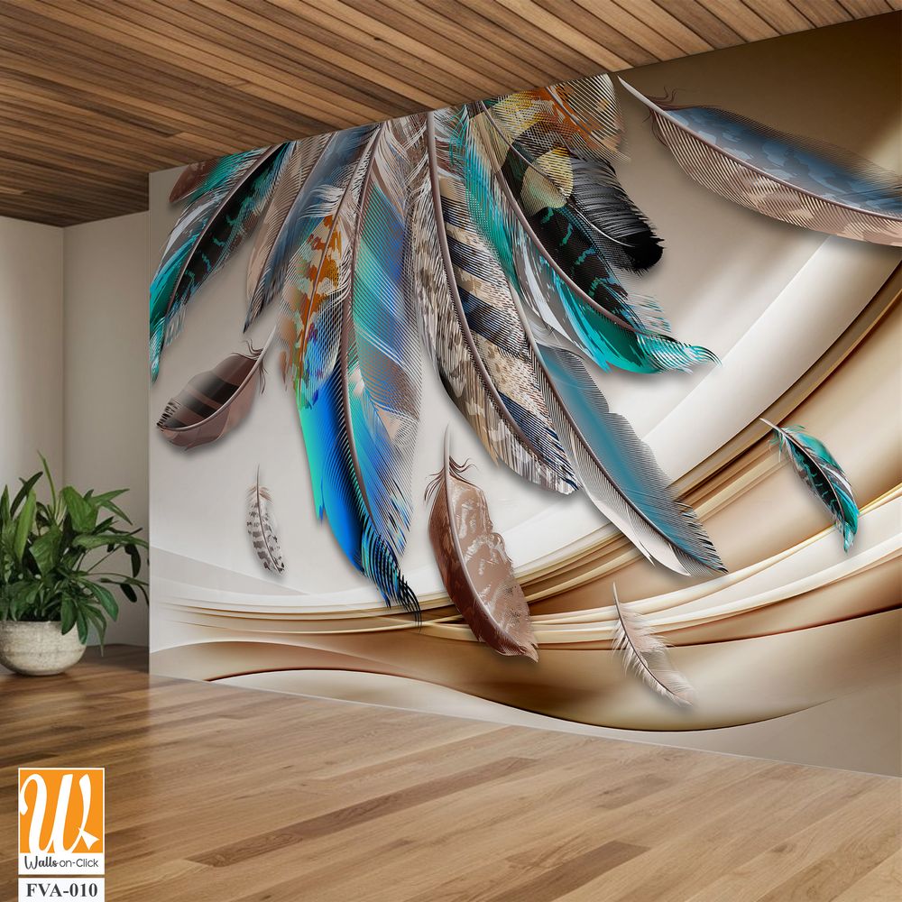 Feather wall art 3D Wallpaper [WP-FVA-010]