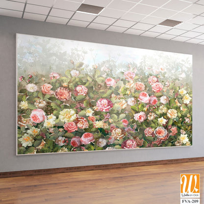 Painting of an English rose garden [WP-FVA-209]