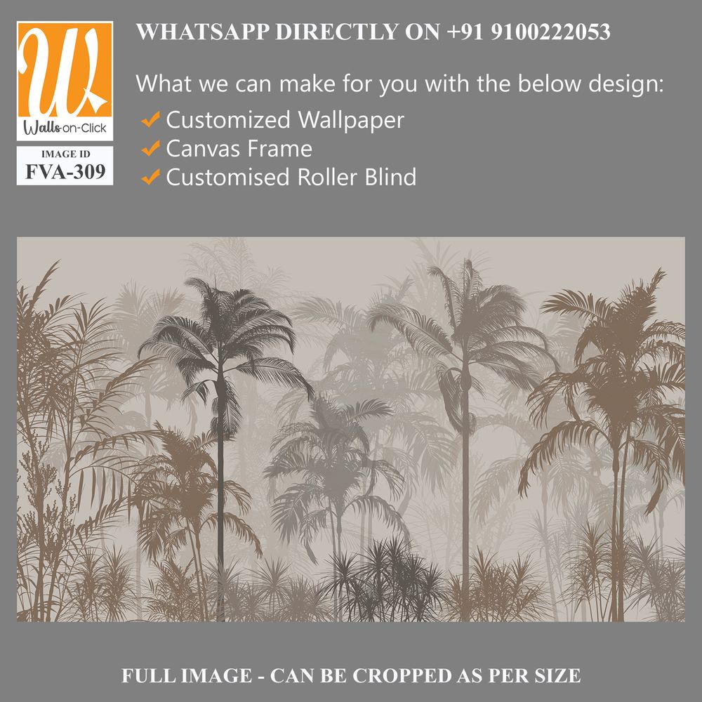 Tropical rainforest silhouette, dark muted palette [WP-FVA-309]