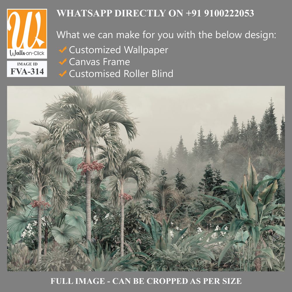 A muted-color, botanical landscape of an exotic rainforest [WP-FVA-314]