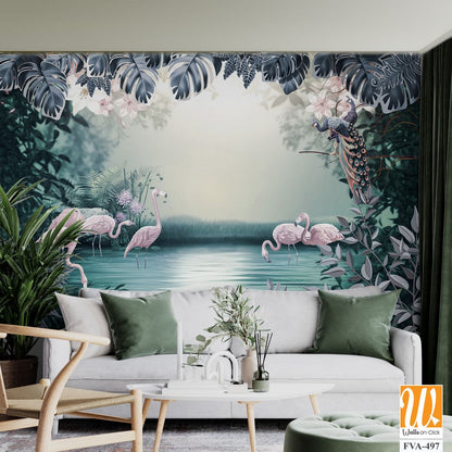 Enchanting tropical rainforest with lush greenery [WP-FVA-497]