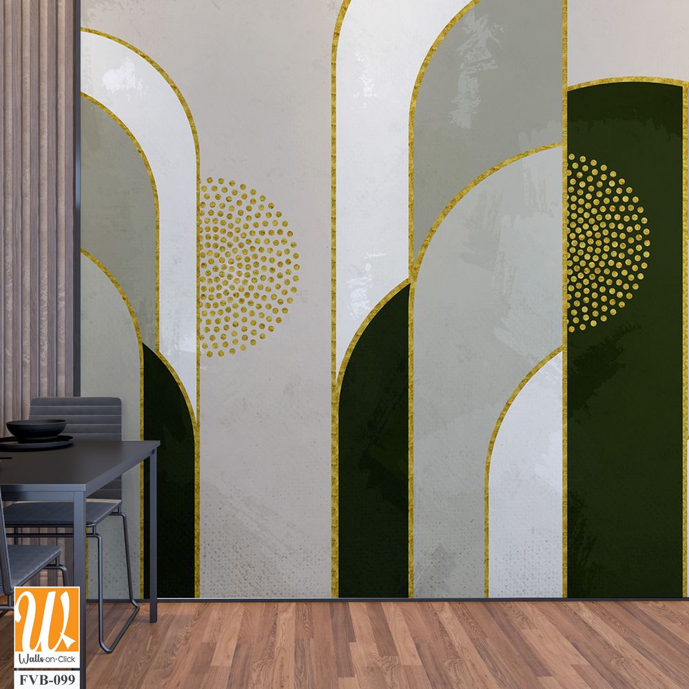 Art Deco style, featuring abstract shapes [WP-FVB-099]