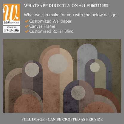 Boho style arches and abstract shapes Wallpaper [WP-FVB-106]