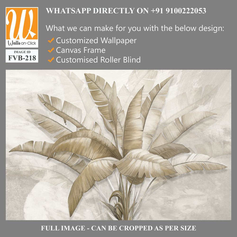 Gold Tropical Wallpaper Design - 3D illustration [WP-FVB-218]