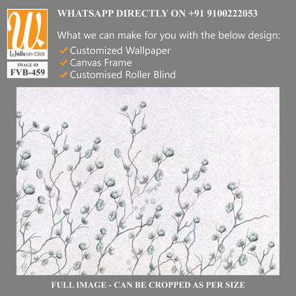 Hand-drawn watercolor painting of willow branches Wallpaper [WP-FVB-459]