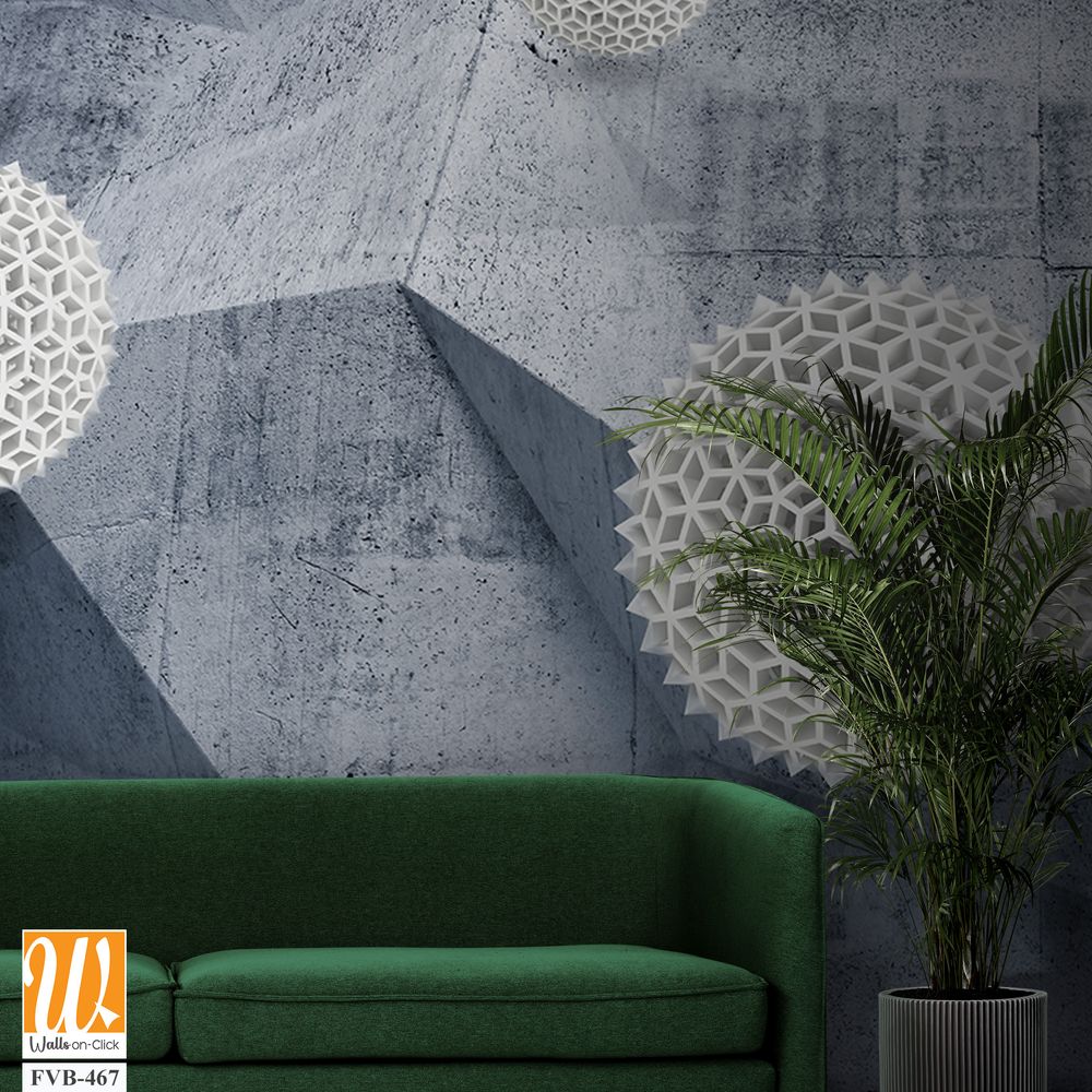 Wall mural of geometric fractal spheres Wallpaper [WP-FVB-467]