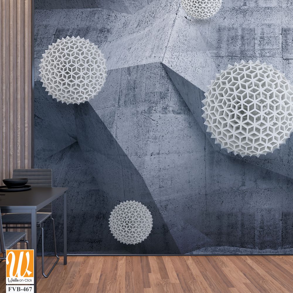 Wall mural of geometric fractal spheres Wallpaper [WP-FVB-467]