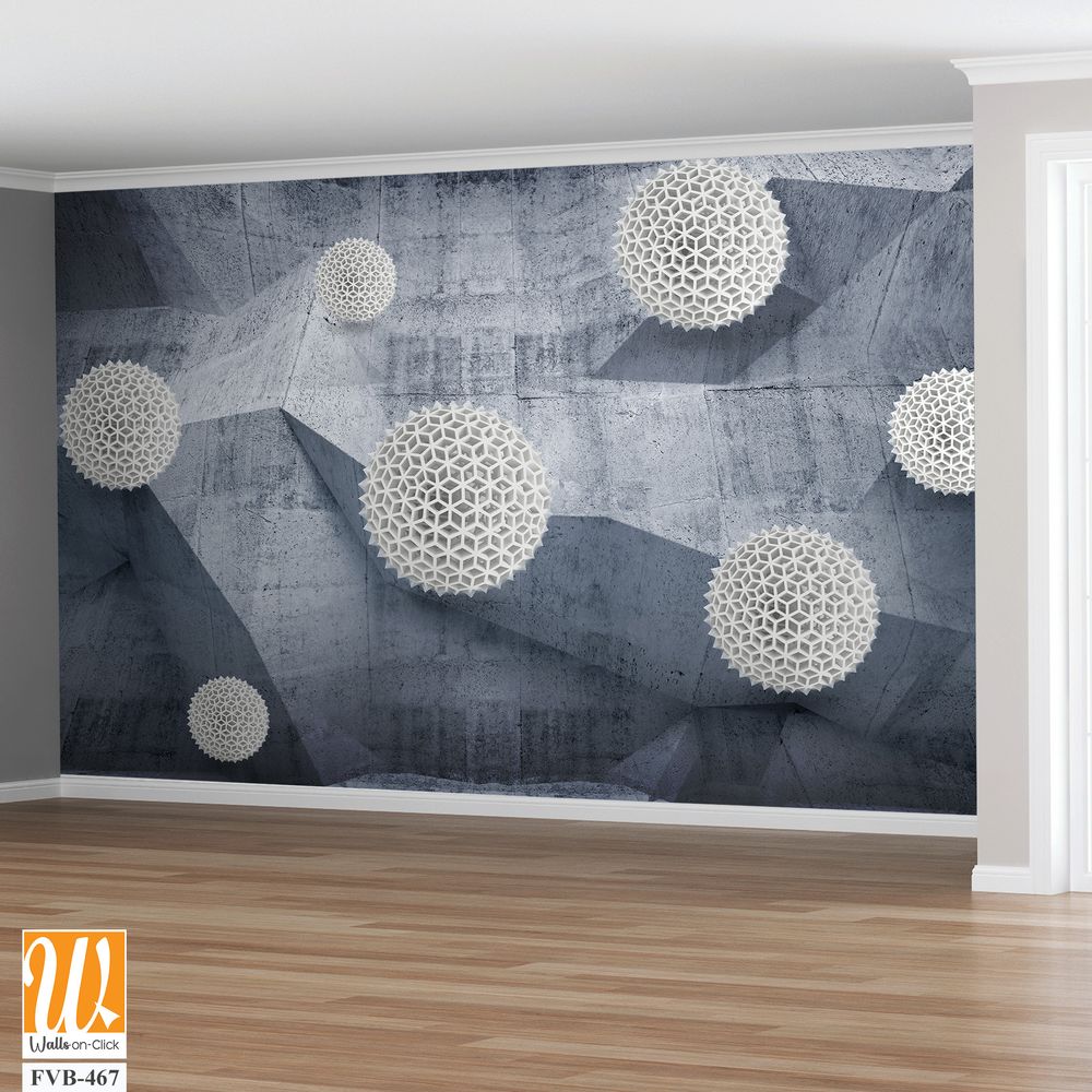 Wall mural of geometric fractal spheres Wallpaper [WP-FVB-467]