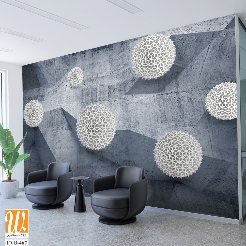 Wall mural of geometric fractal spheres Wallpaper [WP-FVB-467]