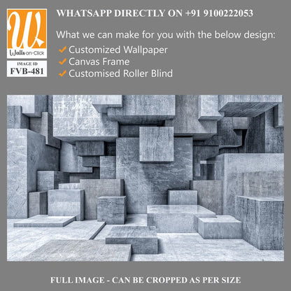 Array of geometric concrete blocks Wallpaper [WP-FVB-481]