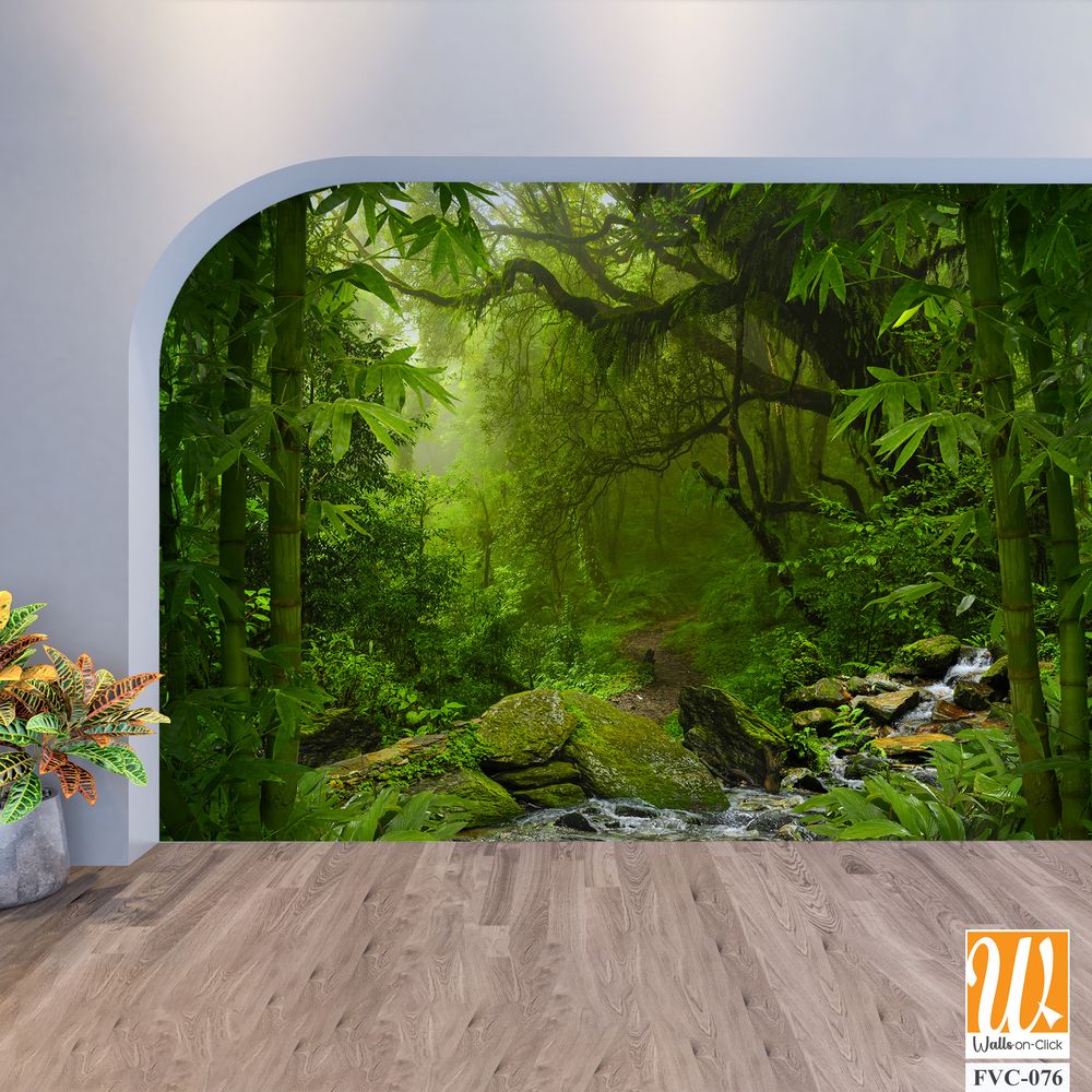 A jungle landscape with a bamboo forest Wallpaper [WP-FVC-076]