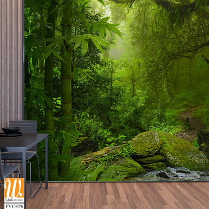 A jungle landscape with a bamboo forest Wallpaper [WP-FVC-076]