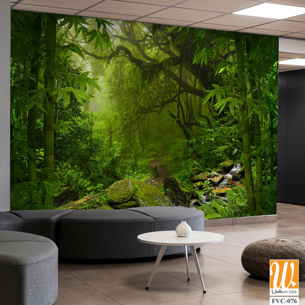 A jungle landscape with a bamboo forest Wallpaper [WP-FVC-076]