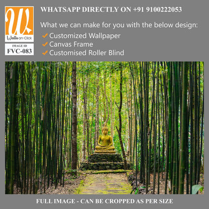 Buddha statue surrounded by bamboo groves Wallpaper [WP-FVC-083]