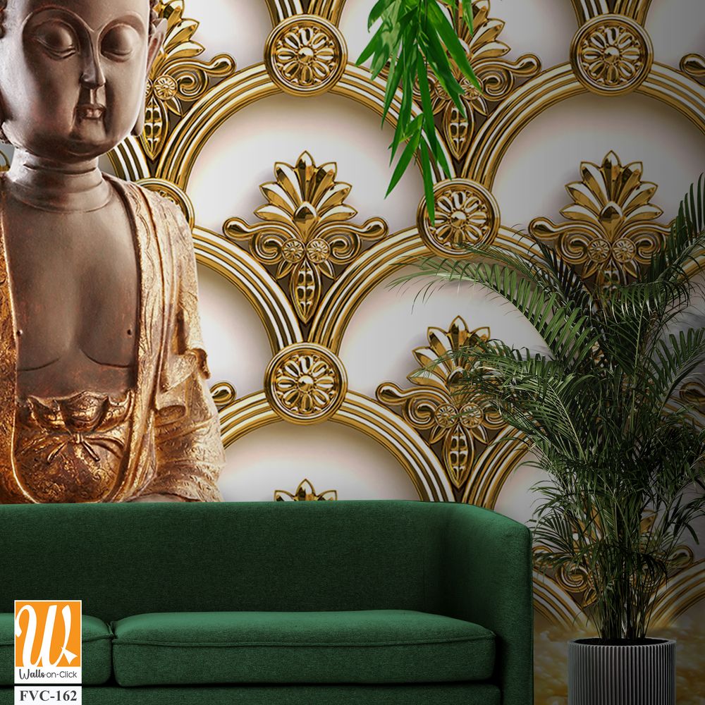 Buddha with a beautiful peacock Wallpaper [WP-FVC-162]