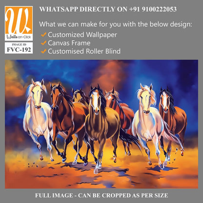 Seven horses galloping in the desert Wallpaper [WP-FVC-192]