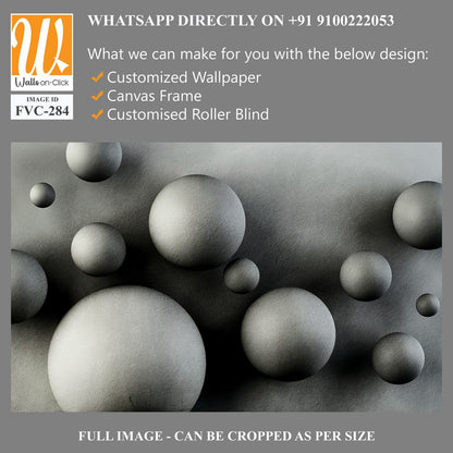 Abstract scattered grey spheres Wallpaper [WP-FVC-284]