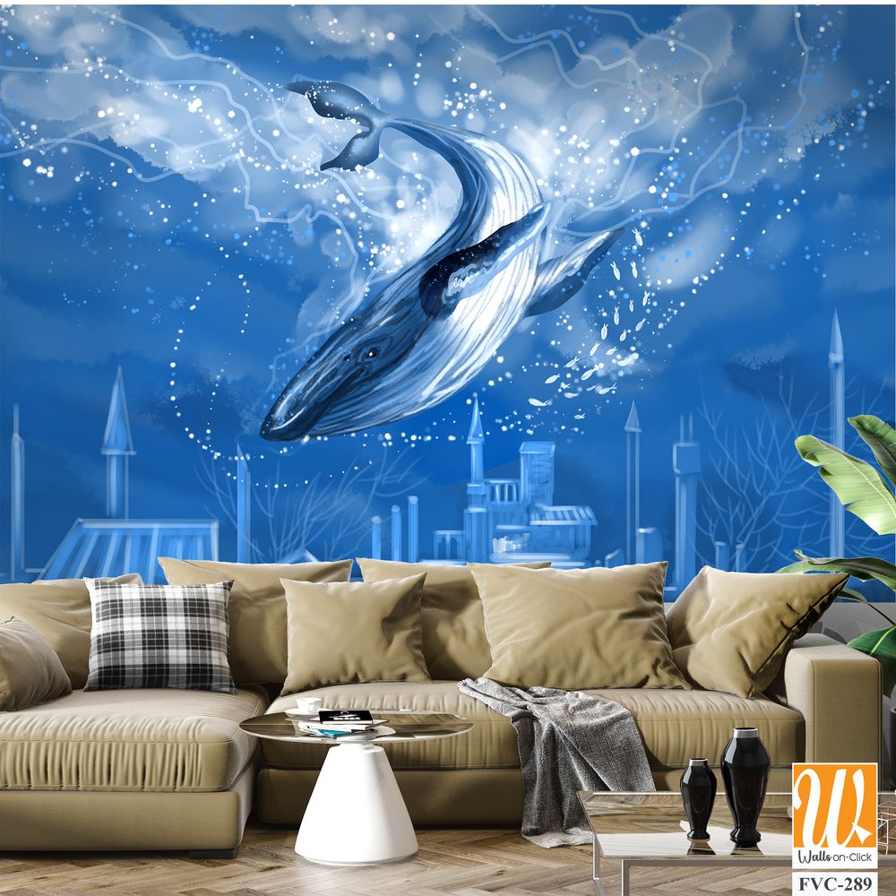 Mystical Whale in the sky Wallpaper [WP-FVC-289]