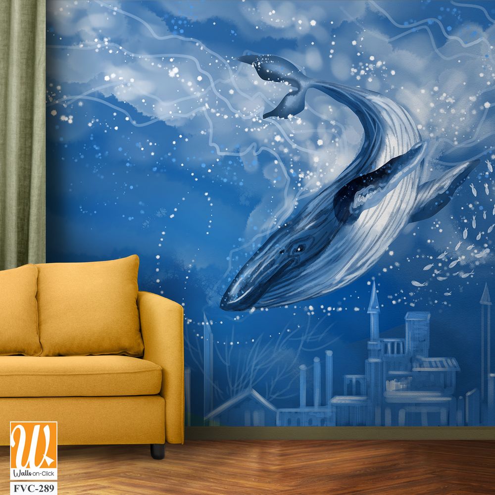 Mystical Whale in the sky Wallpaper [WP-FVC-289]