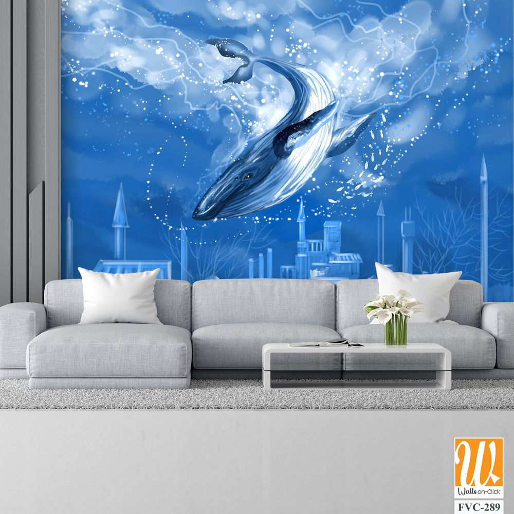 Mystical Whale in the sky Wallpaper [WP-FVC-289]