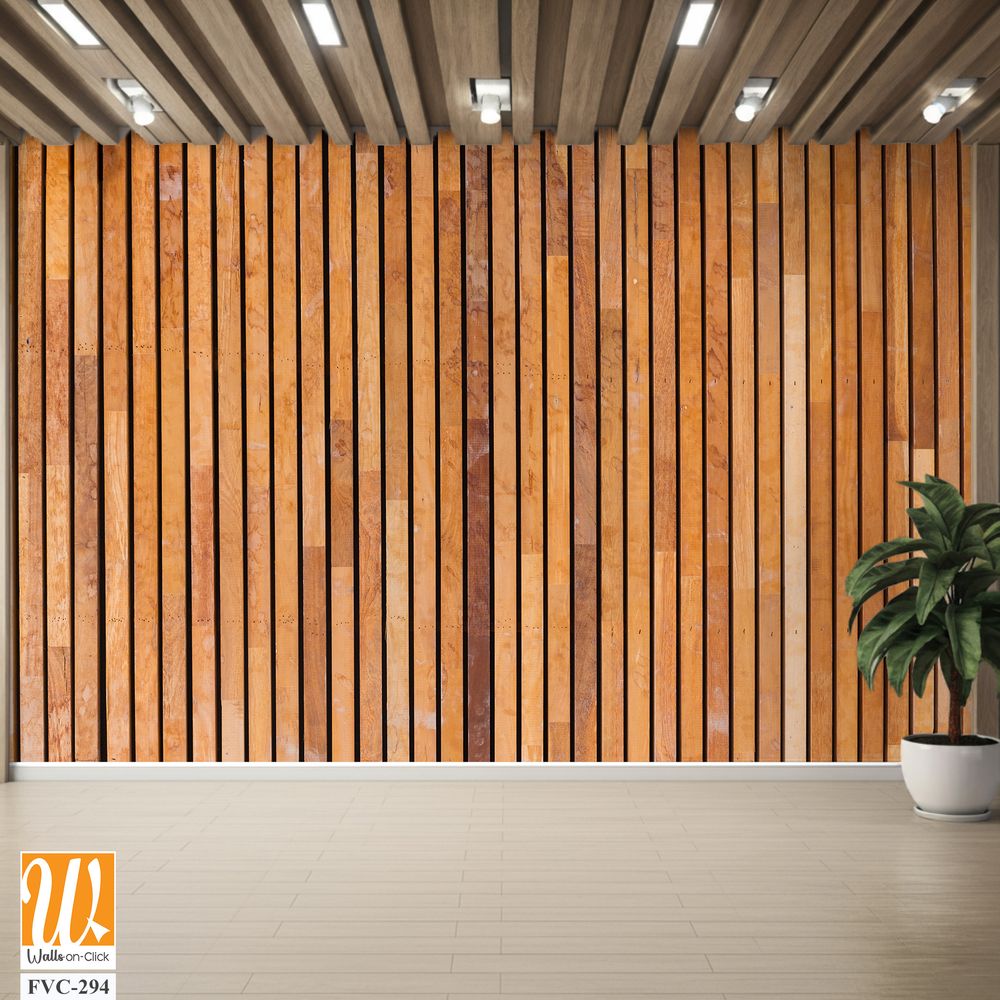 Wooden slat wall background Wallpaper [WP-FVC-294]