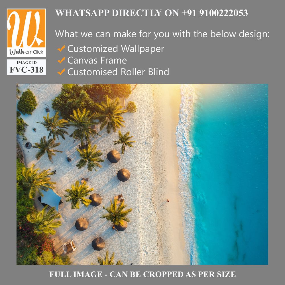 Beautiful aerial view of white sandy beach Wallpaper [WP-FVC-318]