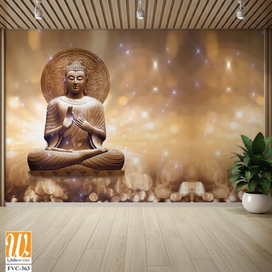 Buddha with sparkling lights Wallpaper [WP-FVC-363]