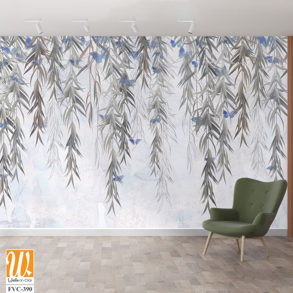 Abstract weeping willow tree branches hanging down Wallpaper [WP-FVC-390]