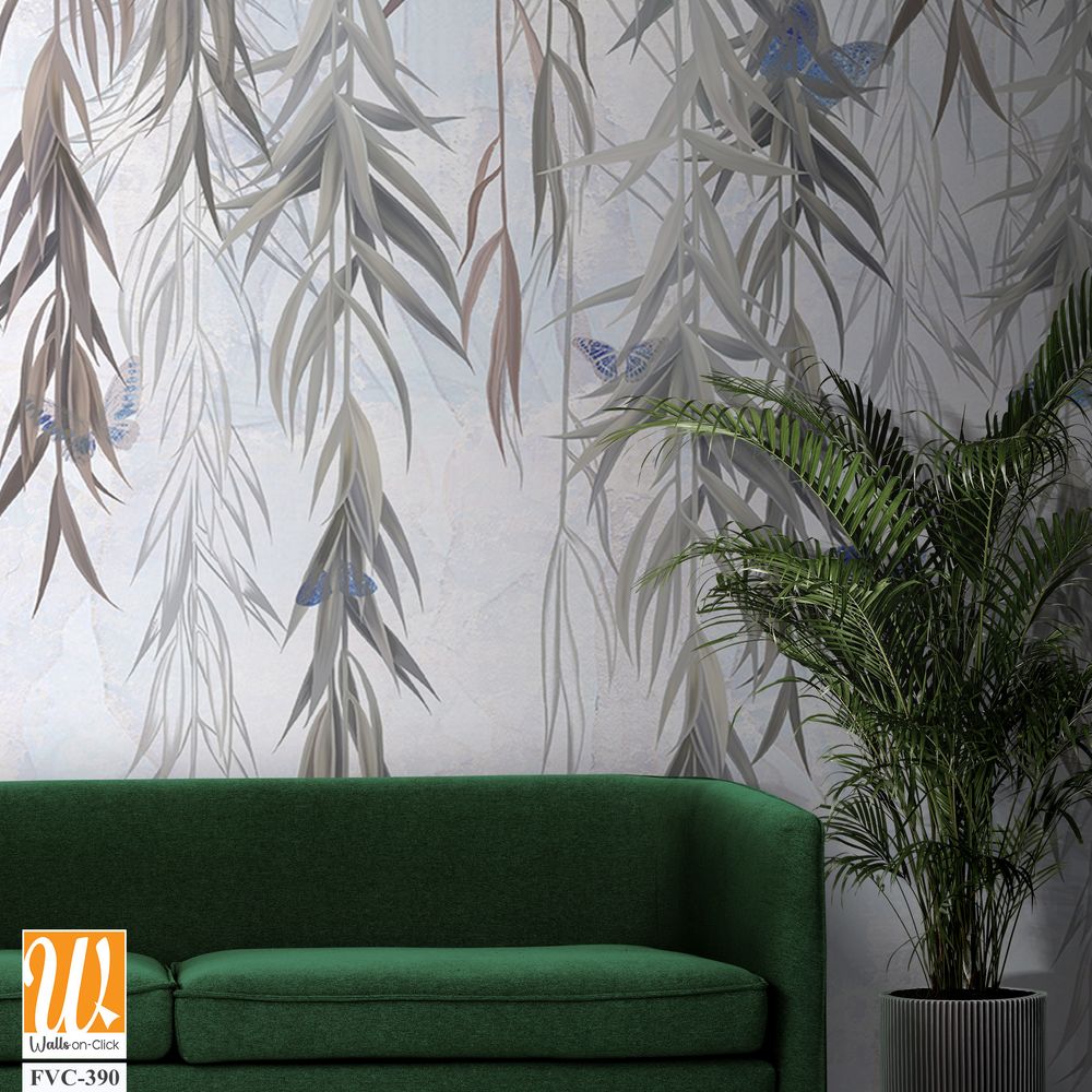 Abstract weeping willow tree branches hanging down Wallpaper [WP-FVC-390]