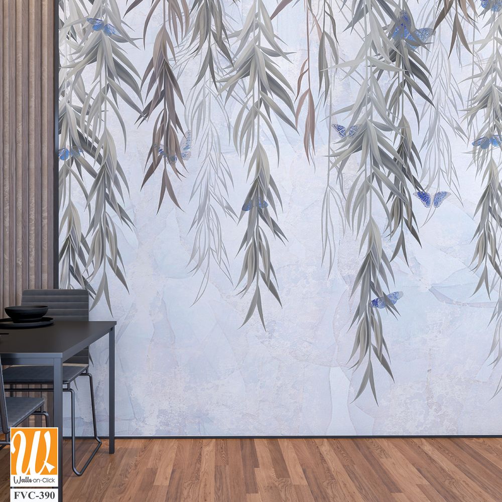 Abstract weeping willow tree branches hanging down Wallpaper [WP-FVC-390]