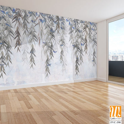 Abstract weeping willow tree branches hanging down Wallpaper [WP-FVC-390]