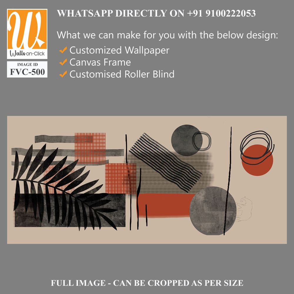 Minimalist composition of geometric shapes and patterns Wallpaper [WP-FVC-500]