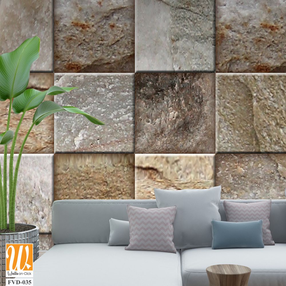 Mosaic wall tile, made of natural rock [WP-FVD-035]