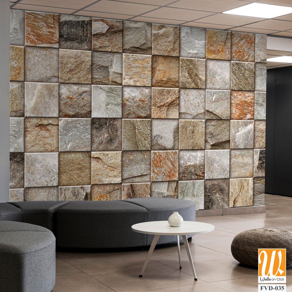 Mosaic wall tile, made of natural rock [WP-FVD-035]