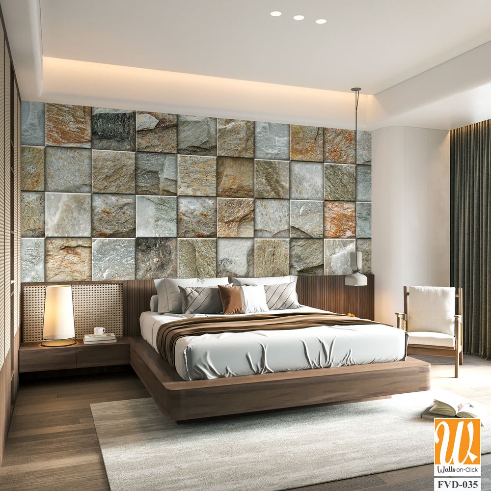 Mosaic wall tile, made of natural rock [WP-FVD-035]