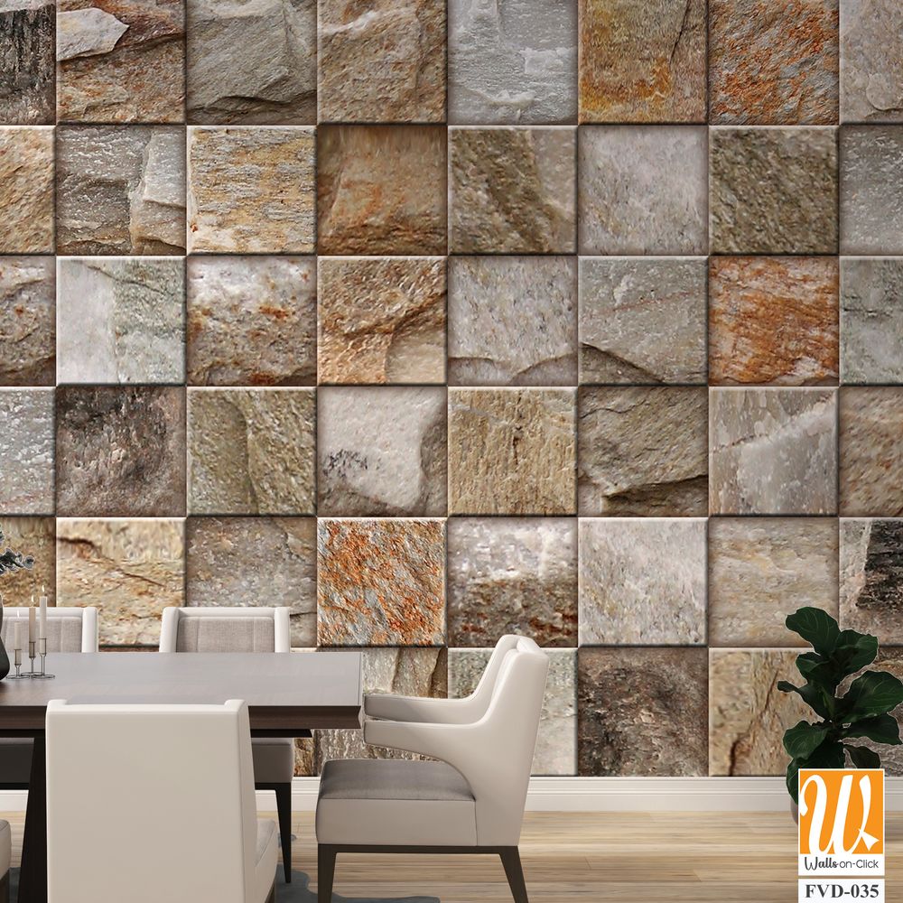 Mosaic wall tile, made of natural rock [WP-FVD-035]