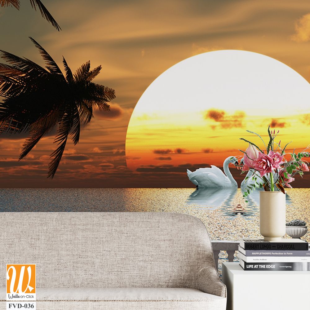 Beautiful sunset over the ocean Wallpaper [WP-FVD-036]