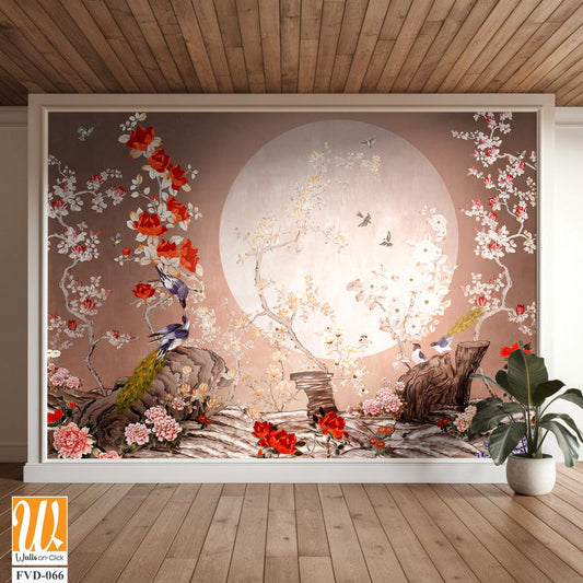 Elegant mural in the style of Chinese art Wallpaper [WP-FVD-066]