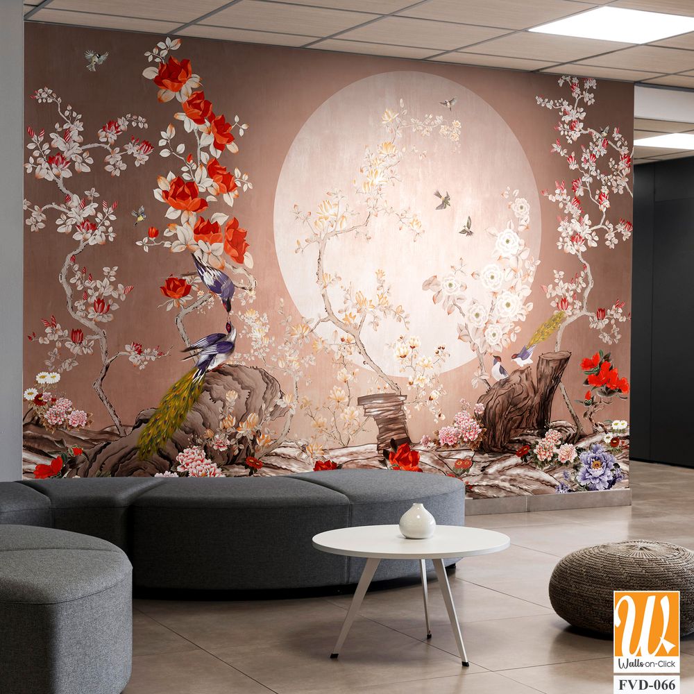 Elegant mural in the style of Chinese art Wallpaper [WP-FVD-066]