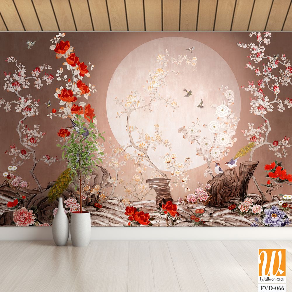 Elegant mural in the style of Chinese art Wallpaper [WP-FVD-066]