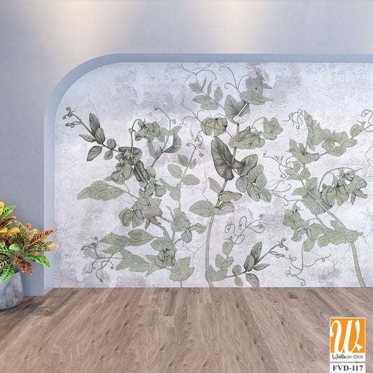 Beautiful and elegant illustration of vines with leaves [WP-FVD-117]