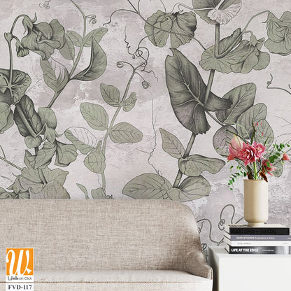 Beautiful and elegant illustration of vines with leaves [WP-FVD-117]