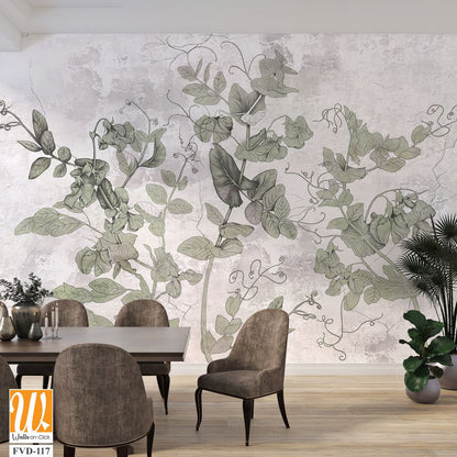 Beautiful and elegant illustration of vines with leaves [WP-FVD-117]