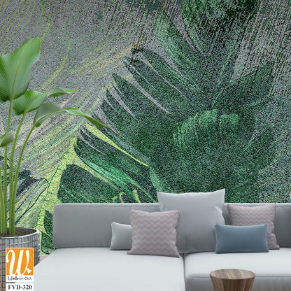 Tropical leaves in shades of green [WP-FVD-320]