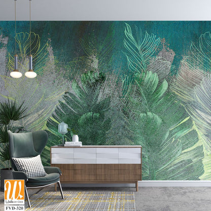 Tropical leaves in shades of green [WP-FVD-320]