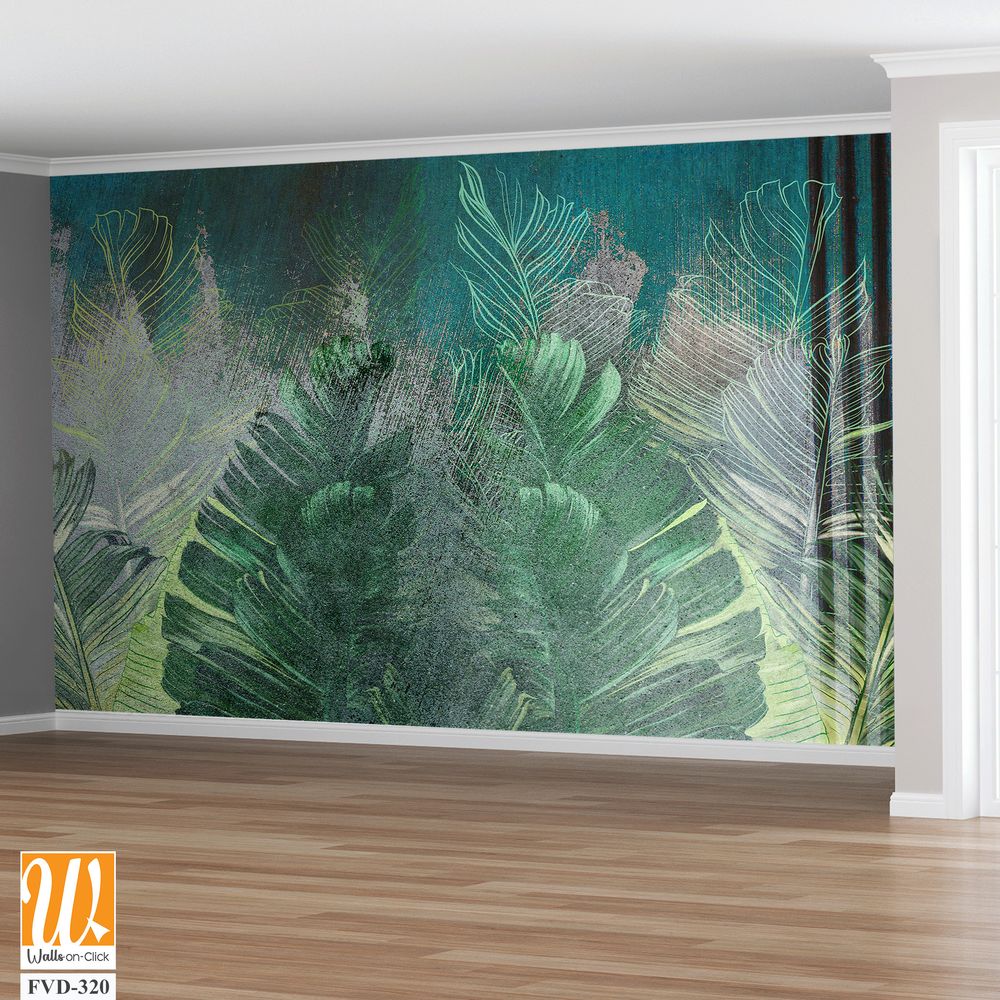 Tropical leaves in shades of green [WP-FVD-320]