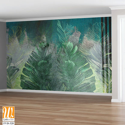 Tropical leaves in shades of green [WP-FVD-320]