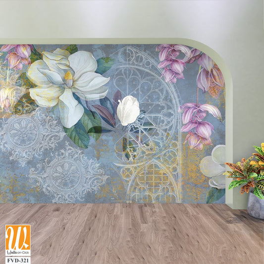 Abstract magnolia and floral pattern [WP-FVD-321]