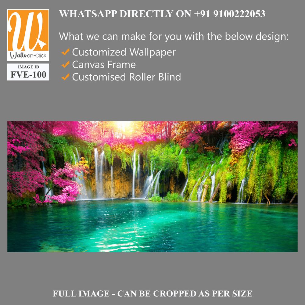 Colorful waterfall in the forest Wallpaper [WP-FVE-100]