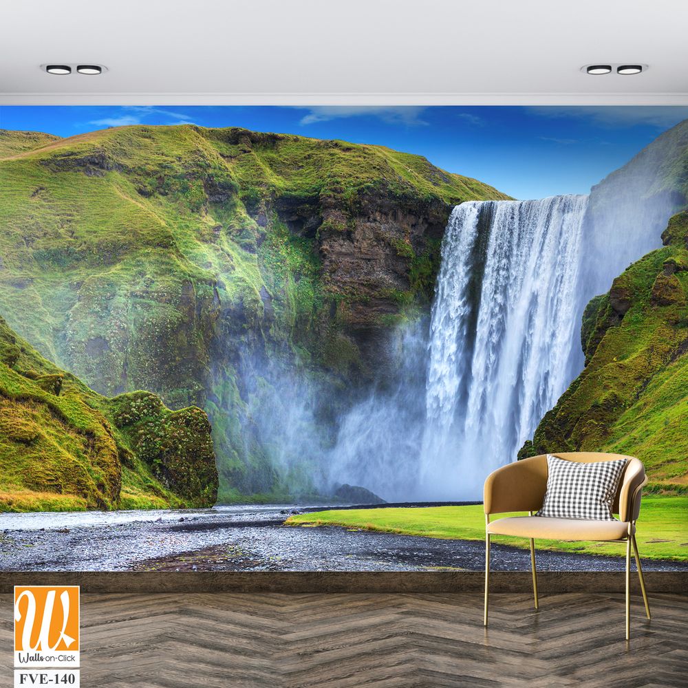 Panoramic view of Skogafoss in Iceland [WP-FVE-140]